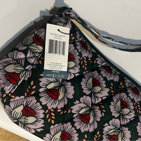 Vera Bradley Lotus Sea Moss Essential  Crossbody Bag.  NWT. - Picture 5 of 7